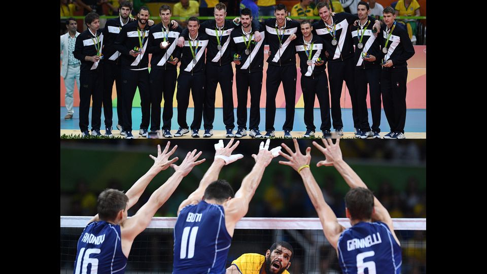 &nbsp;Medaglia d'argento agli azzurri della pallavolo nella finale contro il Brasile (Afp)