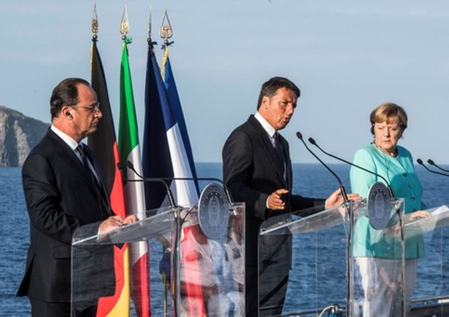 Ventotene Renzi Hollande Merkel - afp&nbsp;
