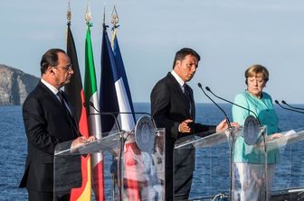 Ventotene Renzi Hollande Merkel - afp&nbsp;