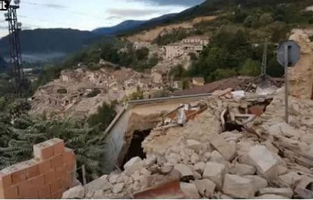 Le macerie di Amatrice