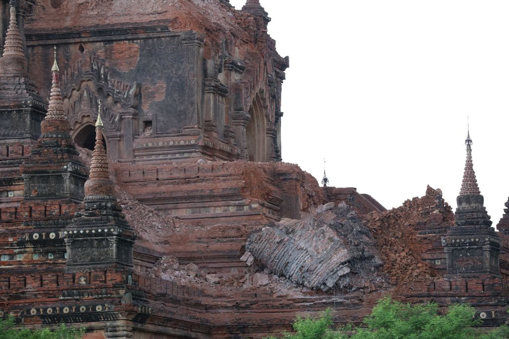 &nbsp;Terremoto Myanmar - danni ad antichi templi Bagan (Afp)