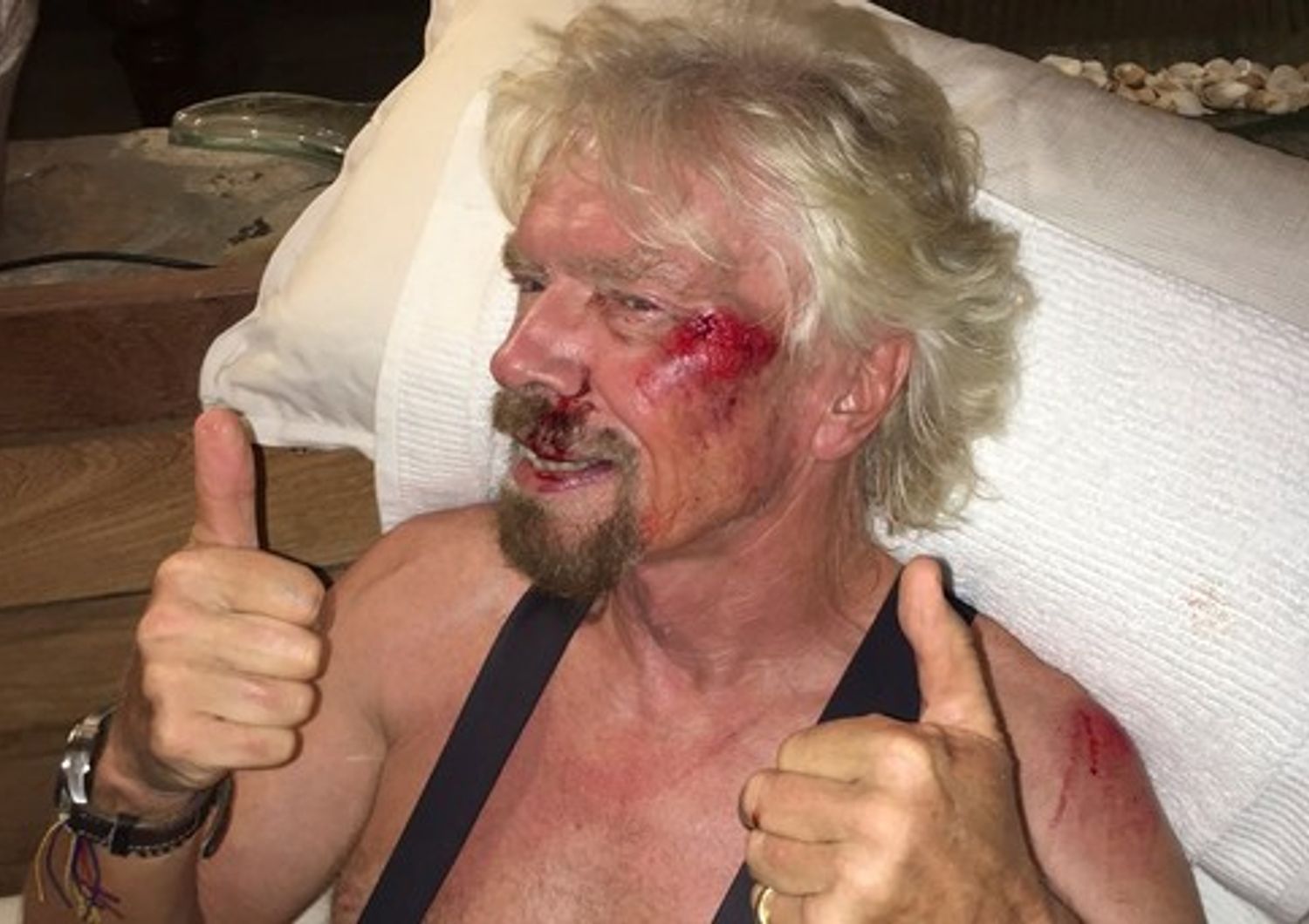 Richard Branson patron Virgin incidente bici - afp&nbsp;