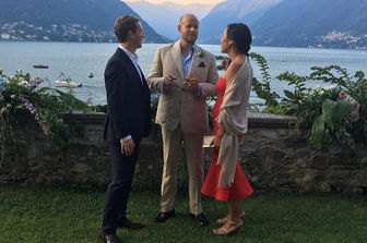 daniel Ek con la moglie sofia e Zuckerberg&nbsp;