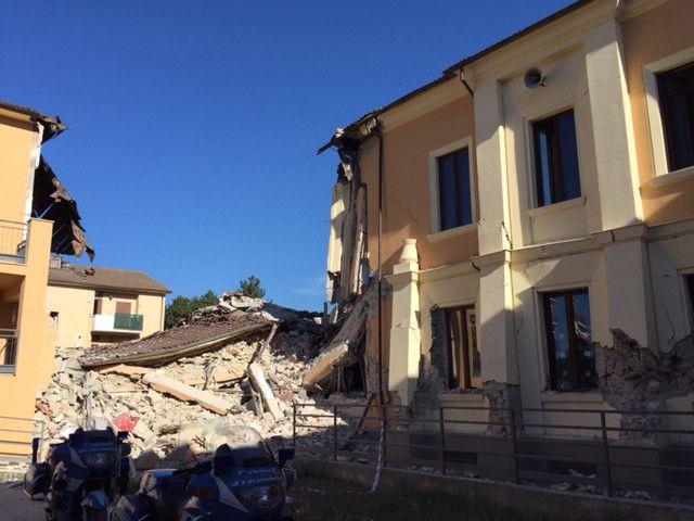 La scuola di Amatrice&nbsp;distrutta dal terremoto