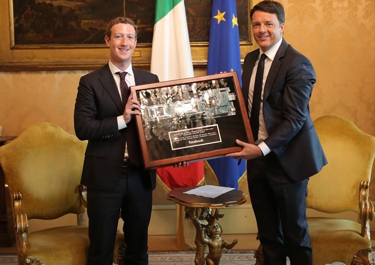 &nbsp;Mark Zuckerberg Renzi - fb