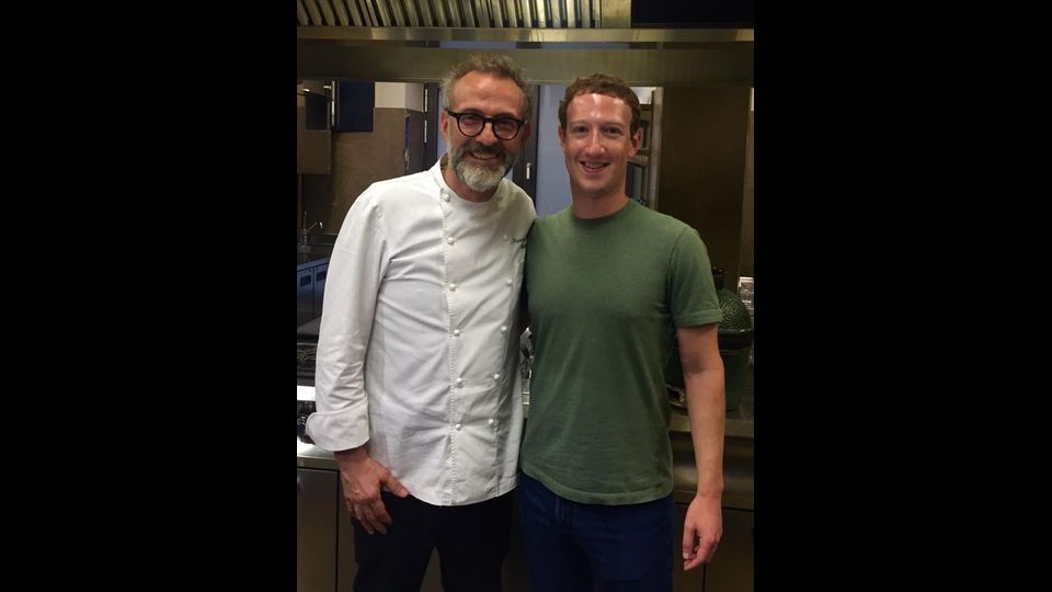Mark Zuckerberg e Massimo Bottura (Facebook)&nbsp;