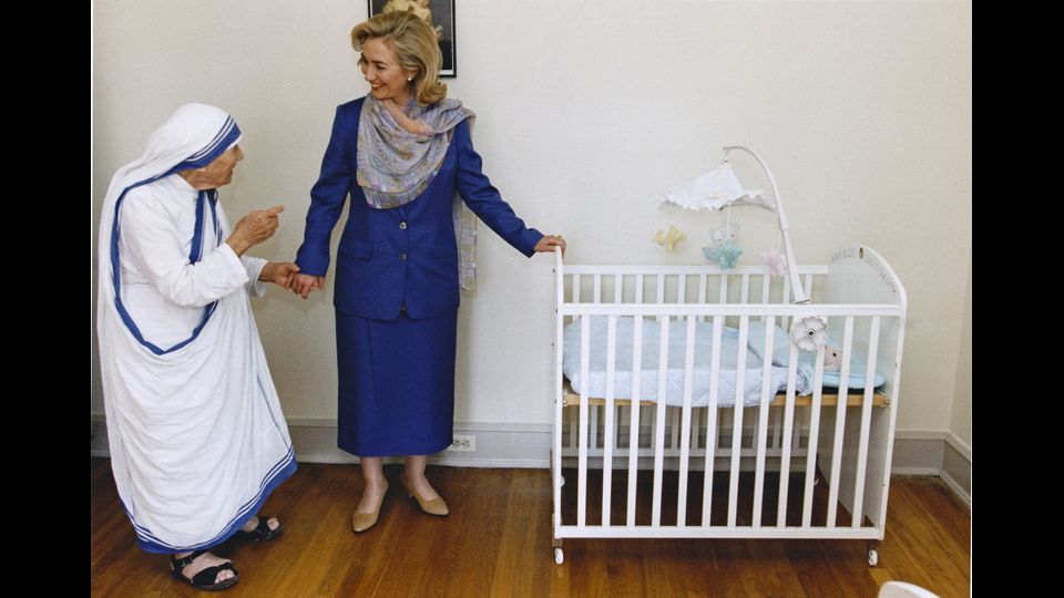 Madre Teresa di Calcutta con Hillary Clinton  (Agf)&nbsp;