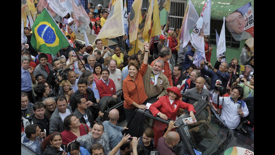 Comizio elettorale a Sao Bernardo do Campo, alcuni a sud 25 km di San Paolo , Brasile, il 2 ottobre 2010&nbsp;