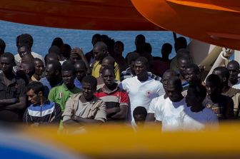 &nbsp;Libia Italia barcone migranti immigrati - afp