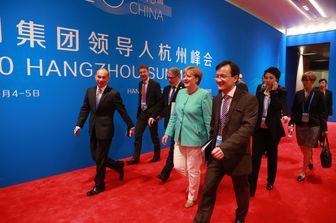 &nbsp;G20 Merkel in Cina - afp