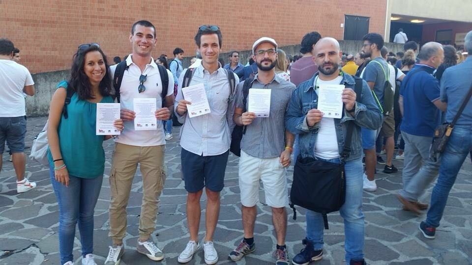 Studenti universitari protestano contro il 'numero chiuso' a Siena
