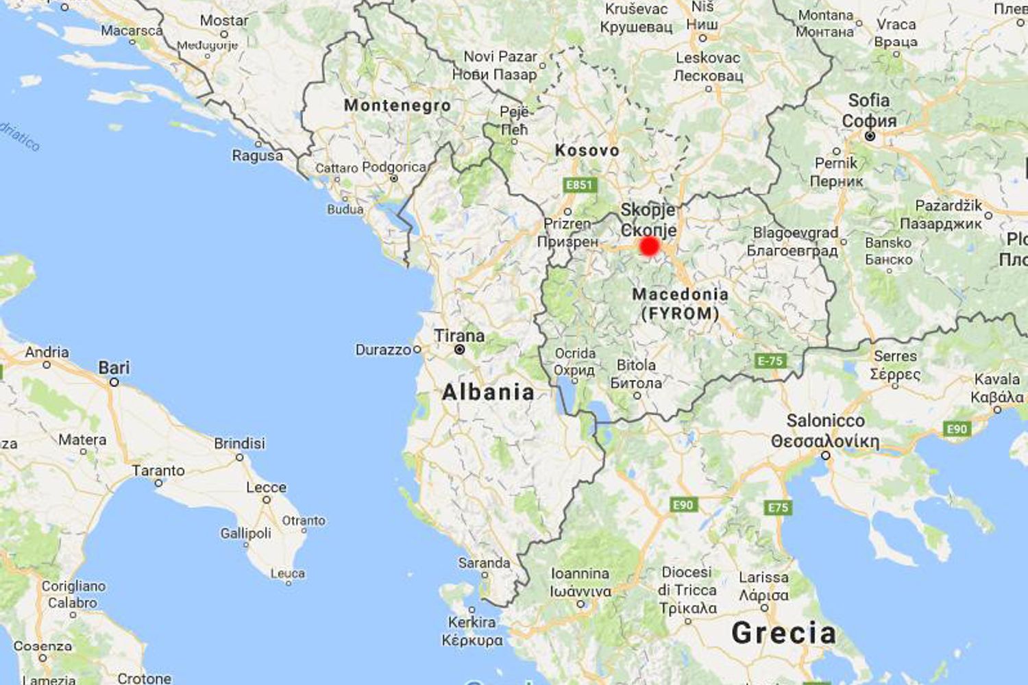 &nbsp;Skopjie Macedonia incidente aereo