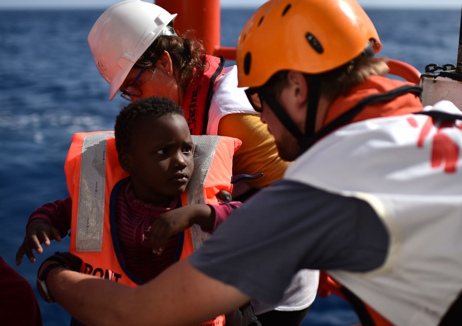 &nbsp;migranti immigrati soccorso sbarco sos mediterranee nave aquarius (afp)