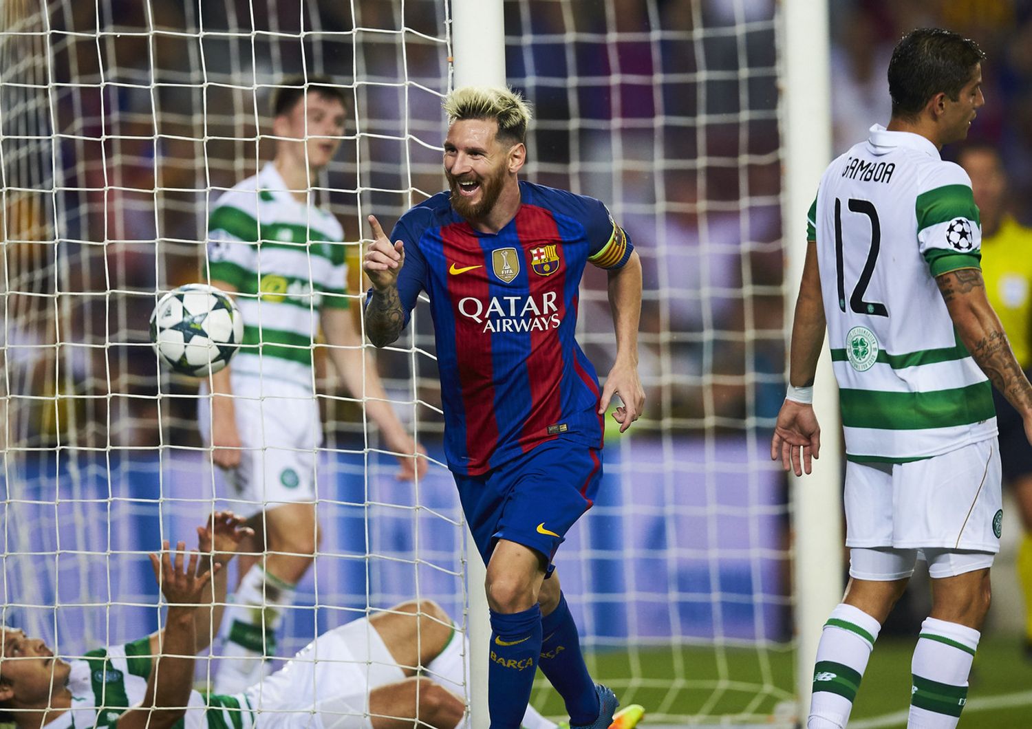 &nbsp;Champions League Messi in Barcellona-Celtic (Afp)