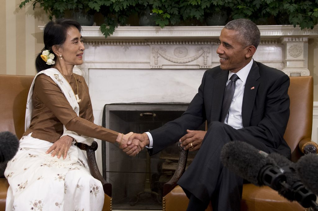 &nbsp;Aung San Suu Kyi e Barack Obama