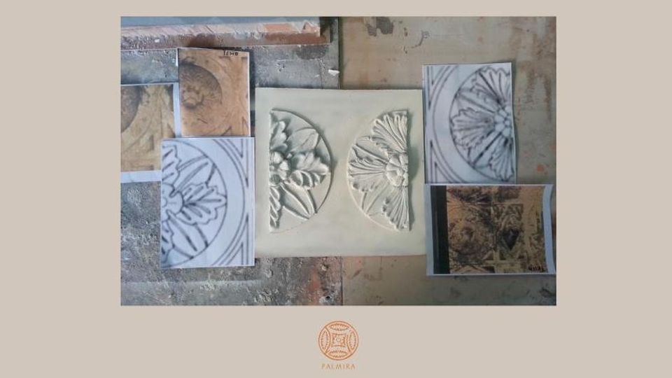 Particolari della ricostruzione dei monumenti danneggiati dall'Isis (foto Associazione Incontro di Civilta') &nbsp;