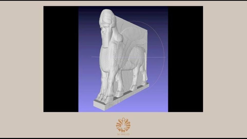 Particolari della ricostruzione dei monumenti danneggiati dall'Isis (foto Associazione Incontro di Civilta') &nbsp;