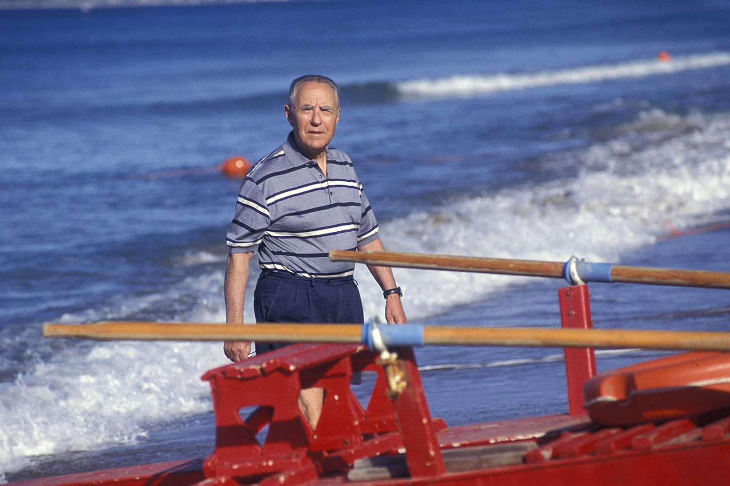 1997 Santa Severa, il ministro del Tesoro Carlo Azeglio Ciampi in vacanza (Agf)&nbsp;