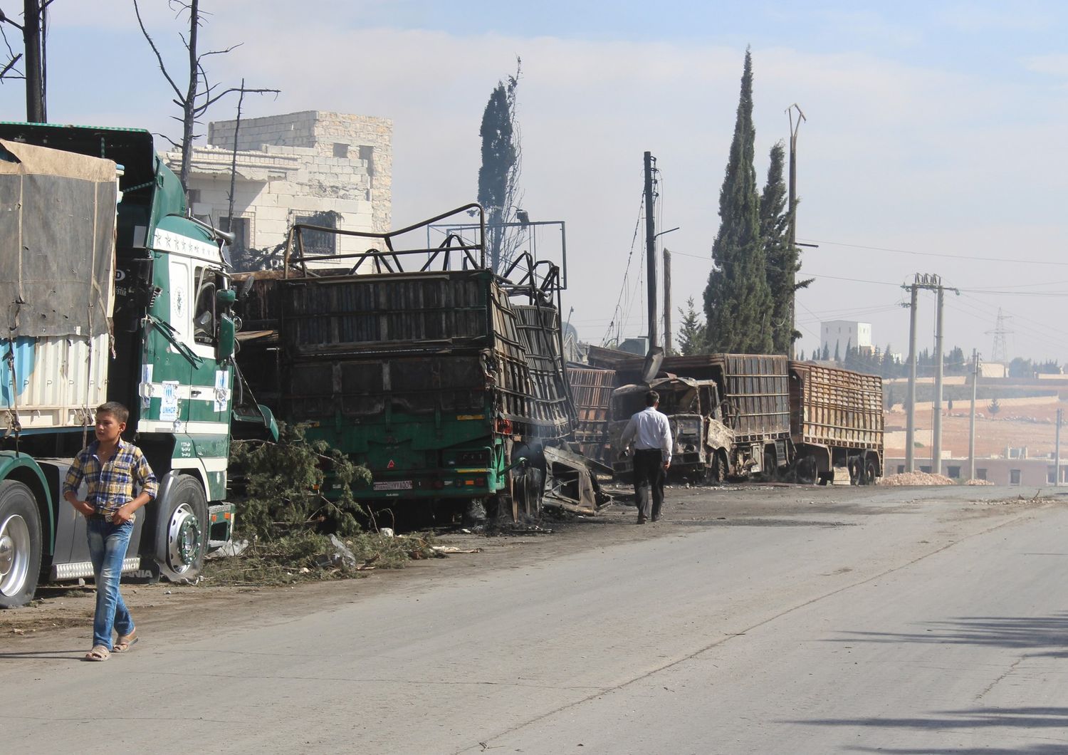 &nbsp;Siria bombe su camion aiuti