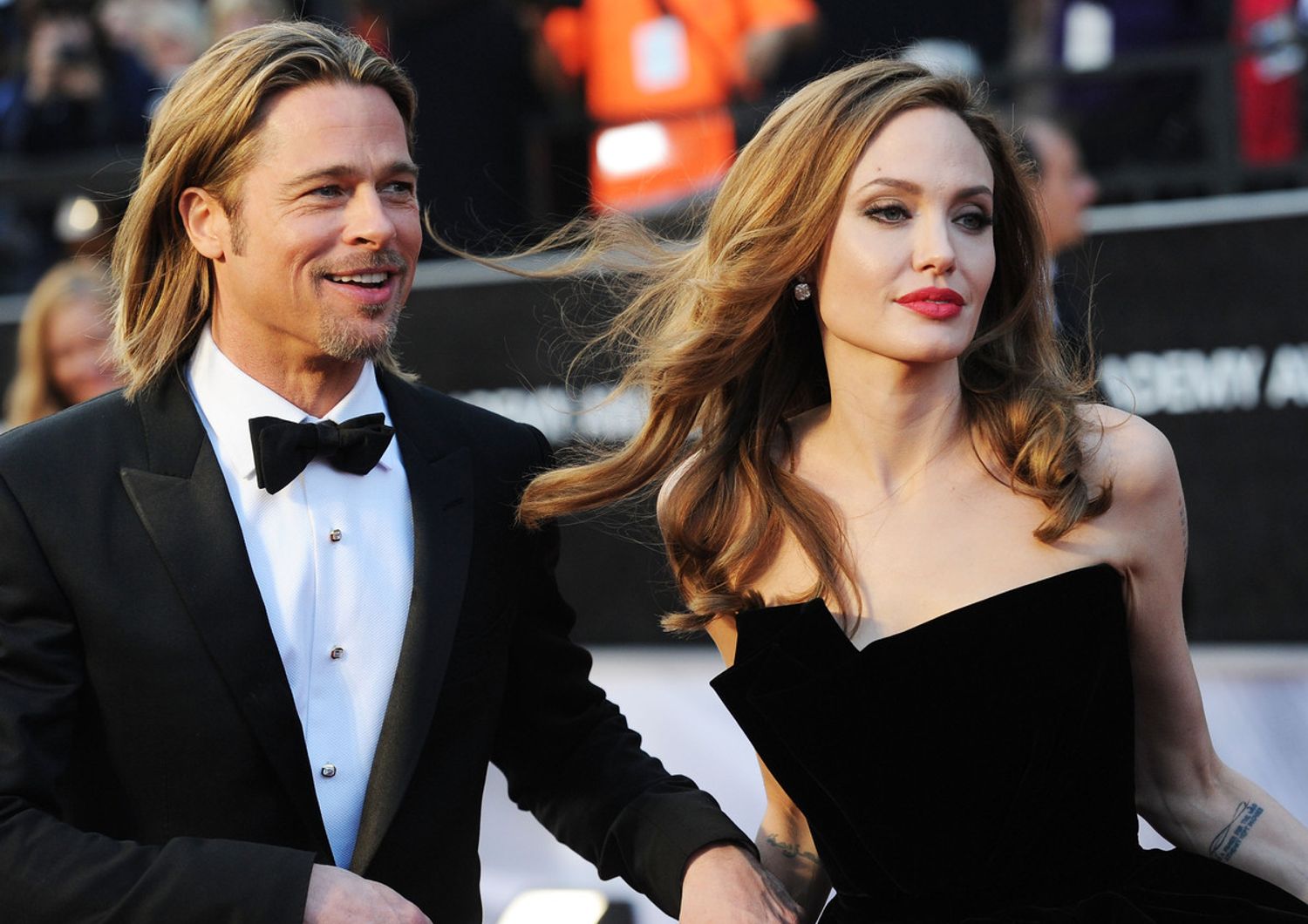 &nbsp;Angelina Jolie e Brad Pitt nel 2012 (Afp)