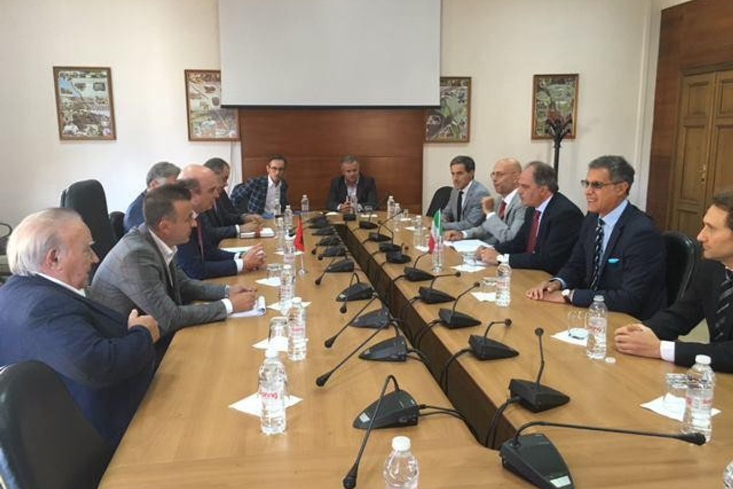 sottosegretario alle Politiche Agricole, Giuseppe Castiglione, a Tirana&nbsp;