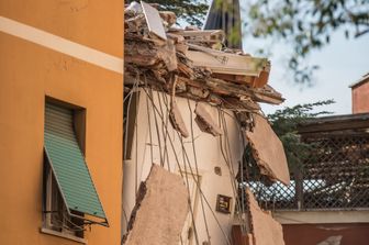 Roma crollo palazzina in via della Farnesina (Agf)&nbsp;