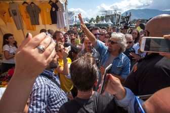 &nbsp;M5S Grillo a Palermo 'Italia 5 Stelle' (Agf)