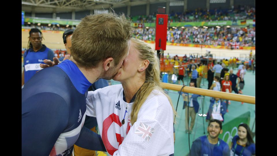 I campioni olimpici inglesi, Trott e Kenny, sposi in gran segreto (Afp)