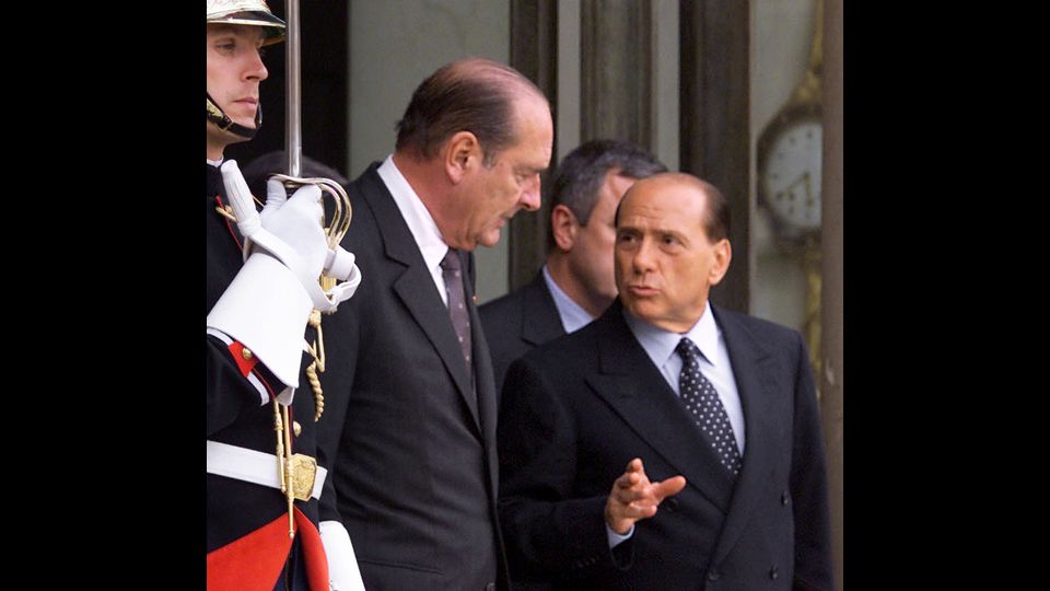 Berlusconi con Chirac nel 2001
