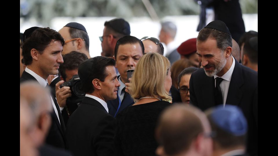 Il primo ministro canadese Justin Trudeau, il presidente messicano Enrique Pena Nieto e il re di Spagna Felipe VI (Afp)&nbsp;