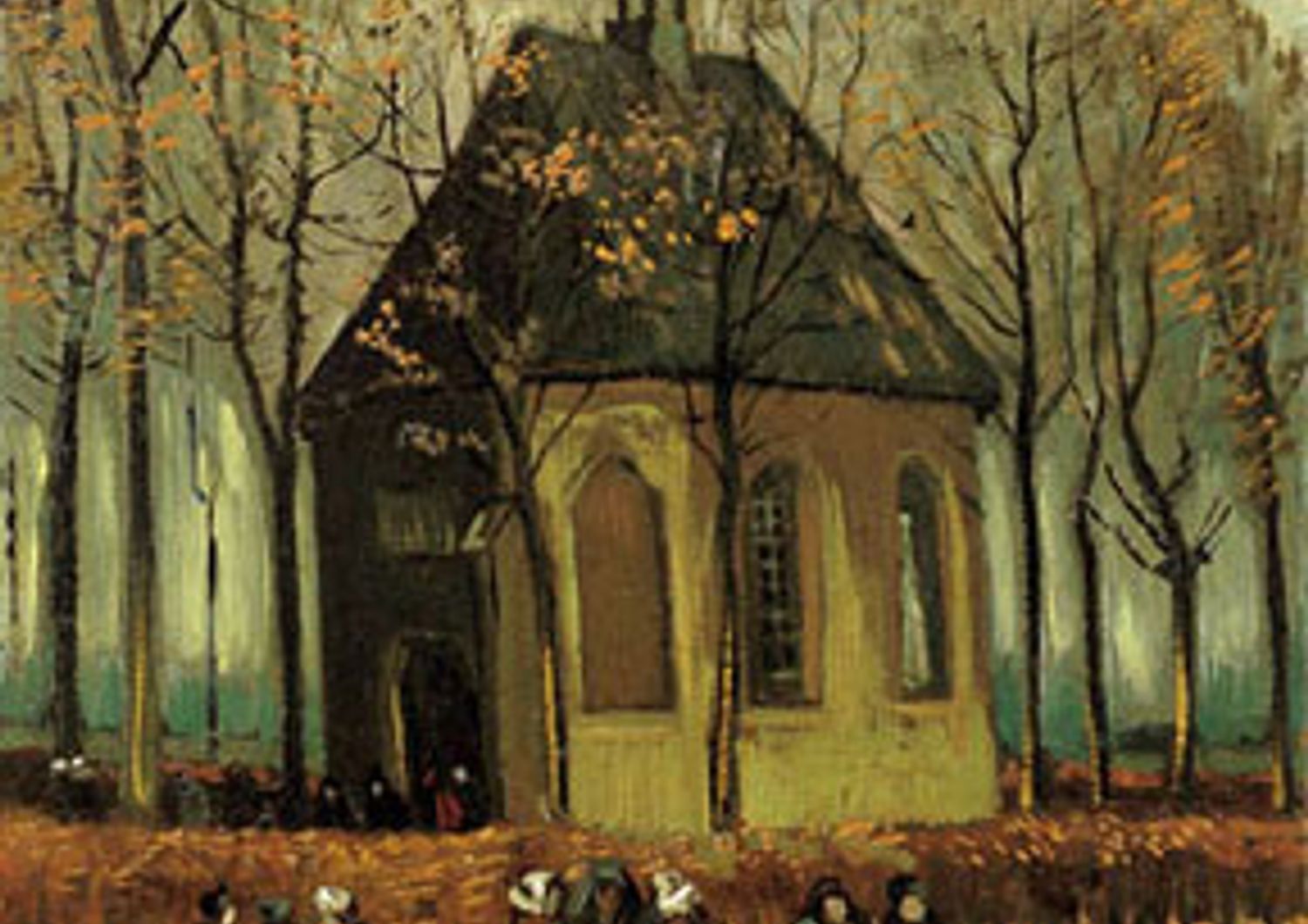 Van Gogh L'uscita dalla chiesa protestante di Nuenen, del 1884&nbsp;