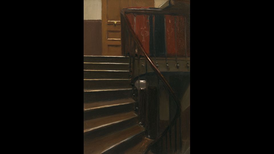 Stairway at 48 rue de Lille, Paris (Scale del 48 di rue de Lille, Parigi) 1906Olio su tavola, 32,7x23,7 cm New York, Whitney Museum of American Art; Lascito di Josephine N. Hopper&copy; Heirs of Josephine N. Hopper, Licensedby Whitney Museum of American Art