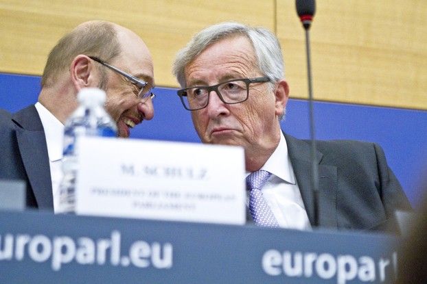 Parlamento europeo Martin Schulz e  Jean-Claude Juncker (afp)&nbsp;