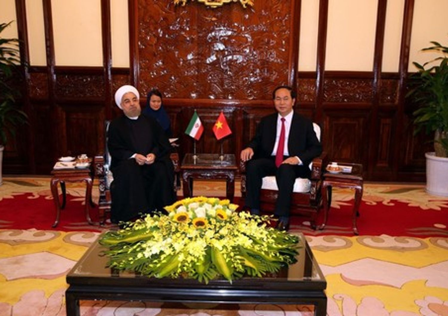 Vietnam - presidente Iran Hassan Rohani e del Vietnam&nbsp;Tran Dai Quang (Afp)