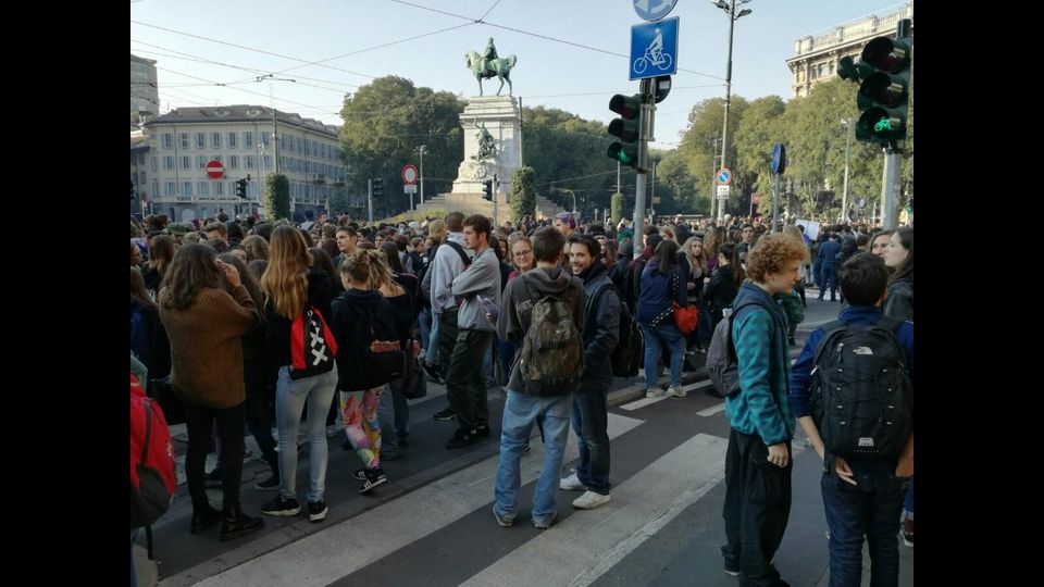 Corteo studenti Milano&nbsp;