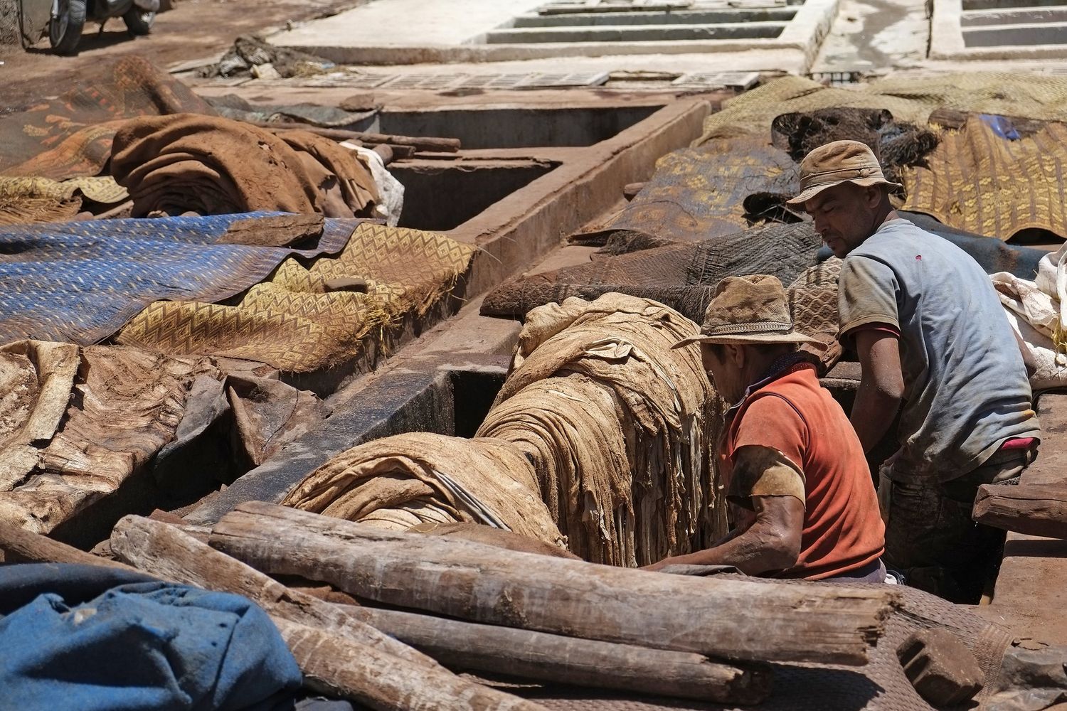 Concia della pelle Marocco Egitto (Afp)