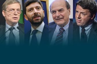 Speranza, Cuperlo, Bersani, Renzi&nbsp;(foto da imagoeconomica)