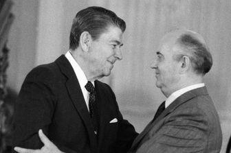 &nbsp;Mikhail Gorbachev Ronald Reagan (afp)