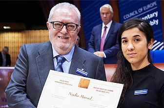 Nadia Murad insignita dal Consiglio d'Europa del Premio per i Diritti Umani Vaclav Havel (sito)
