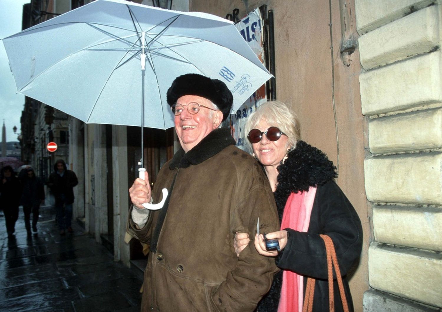 &nbsp;Dario Fo e la moglie Franca Rame nel 2002