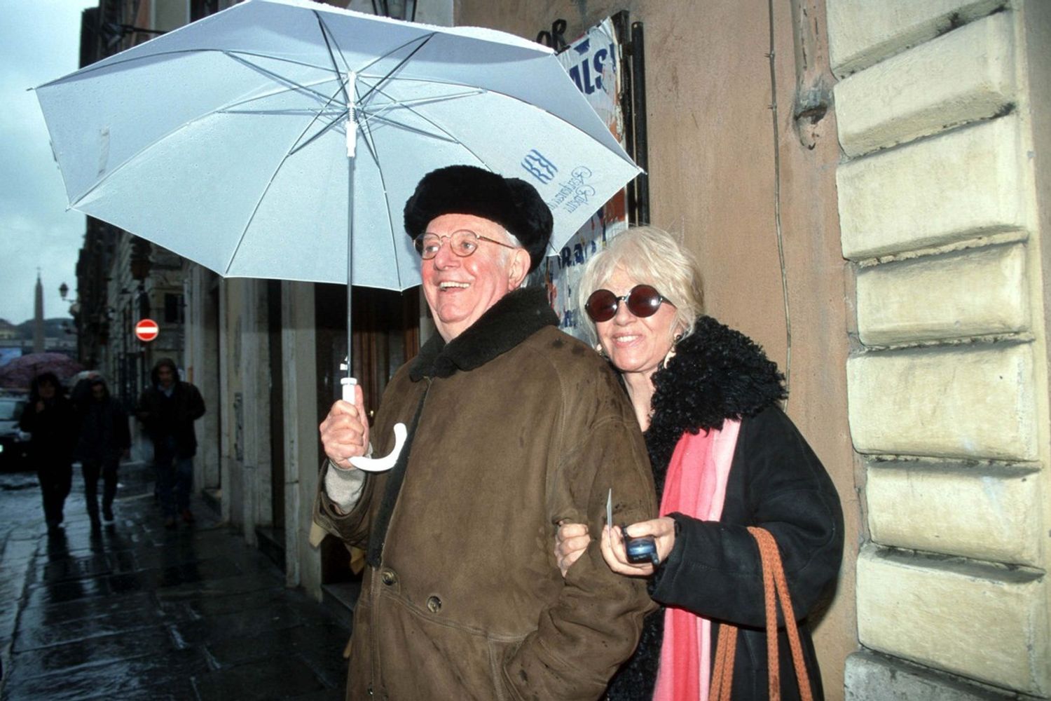 &nbsp;Dario Fo e la moglie Franca Rame nel 2002