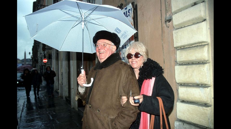 &nbsp;Dario Fo e la moglie Franca Rame nel 2002