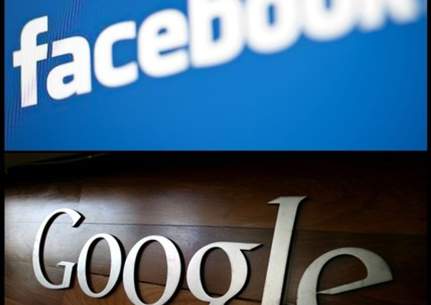 &nbsp;Facebook e Google logo (Afp)