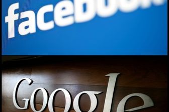 &nbsp;Facebook e Google logo (Afp)