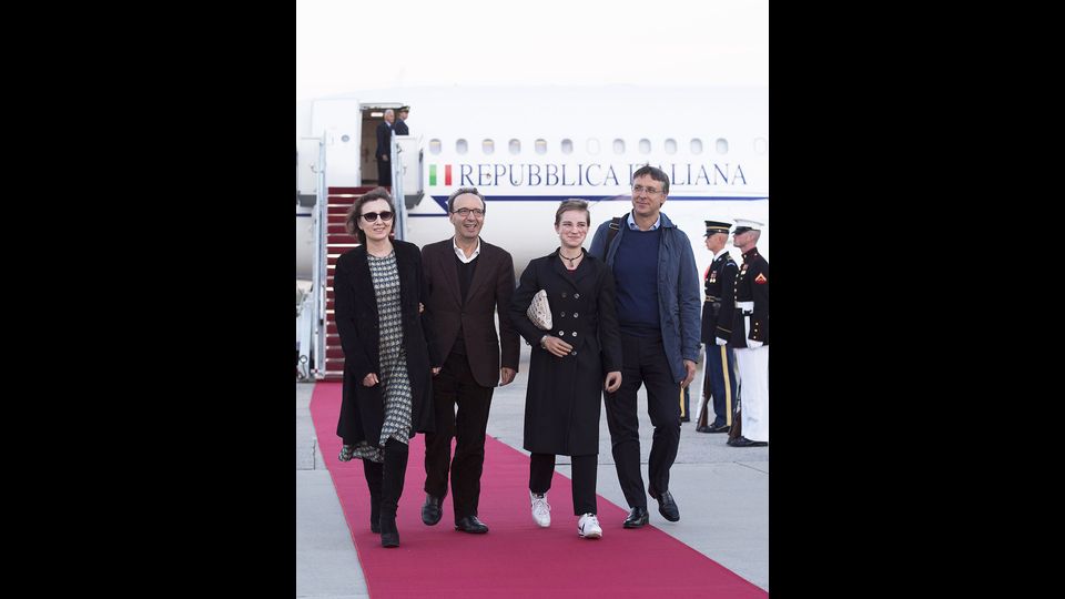 Roberto Benigni con la moglie Nicoletta Braschi, Bebe Vio e Raffaele Cantone&nbsp;
