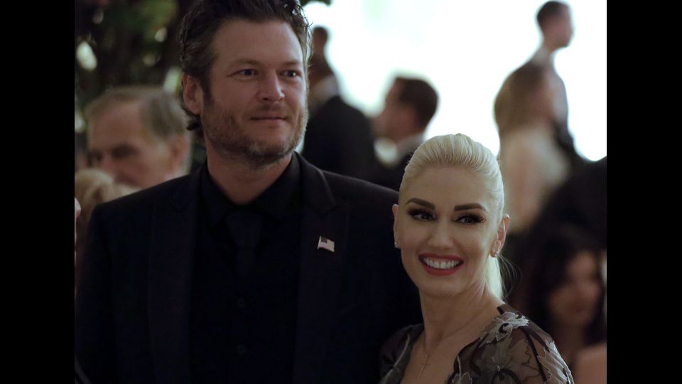 Ospiti: la cantante Gwen Stefani e Blake Shelton (afp)&nbsp;
