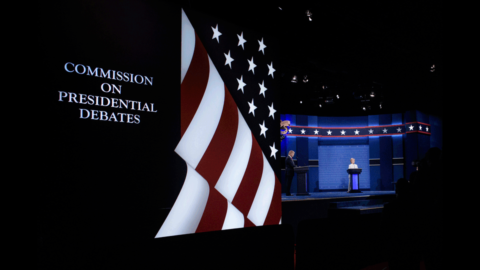 Usa 2016, confronto tv tra il candidato repubblicano Donald Tramp e la democratica Hillary Clinton sulle presidenziali americane (Afp) &nbsp;