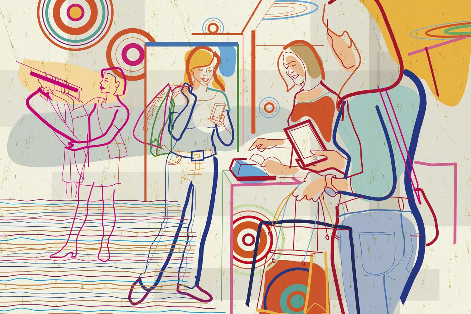 Internet smartphone cellulari tablet computer shopping donne negozi &nbsp;