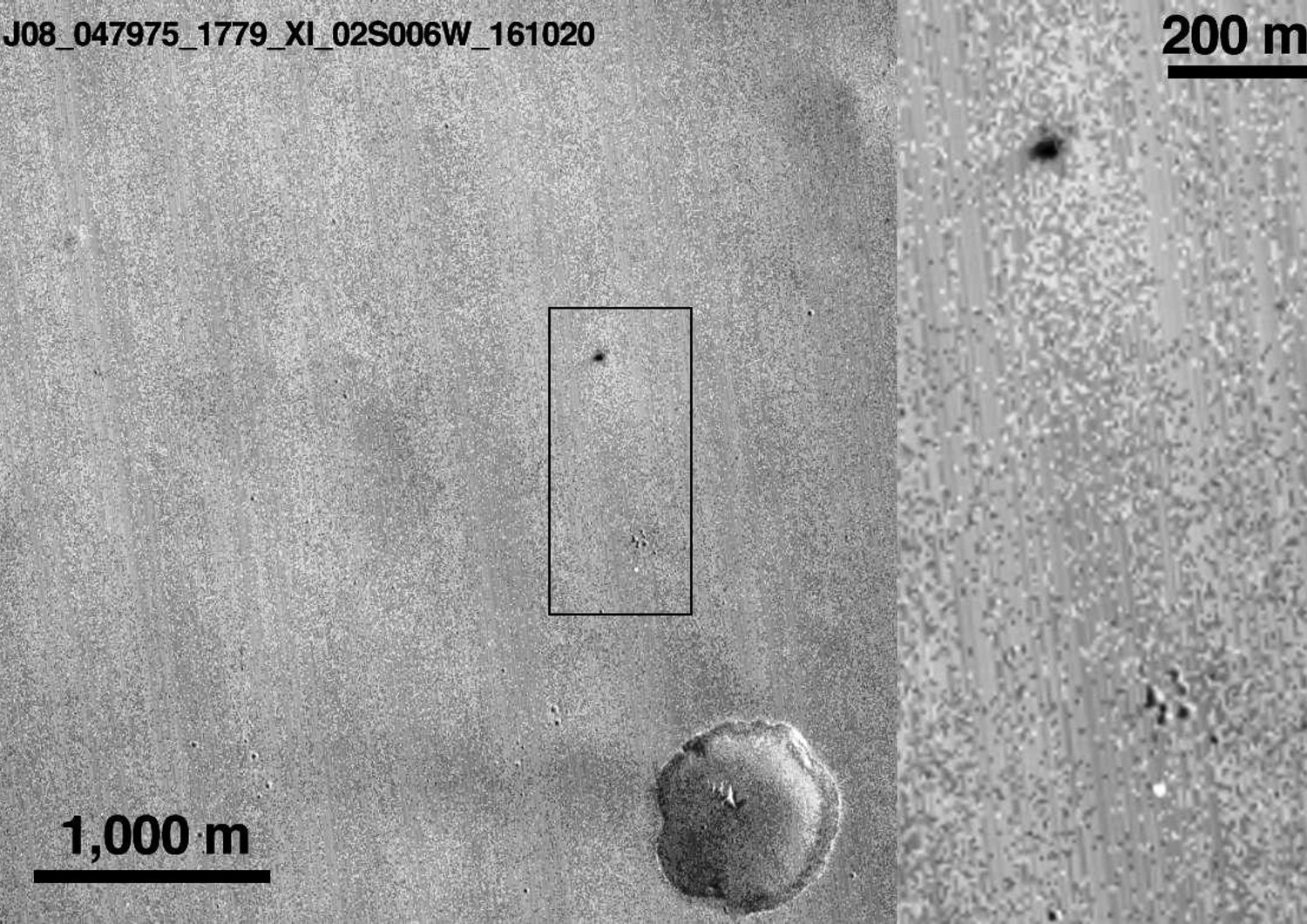Nasa fotografa Schiaparelli sulla superficie di Marte