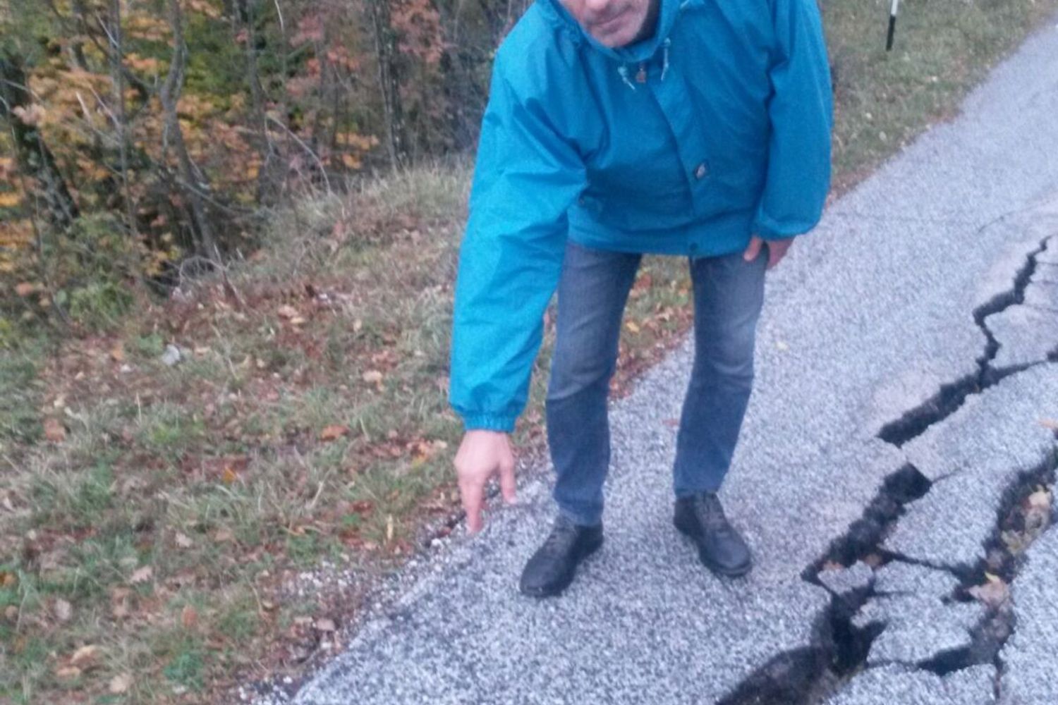 &nbsp;La faglia di Ussita (foto di Vincenzo Castellano, Agi)